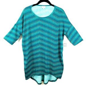 LuLaRoe Irma Tunic Top Size XXS Teal Blue